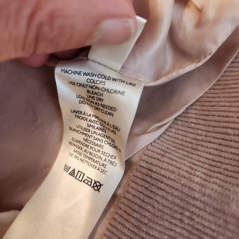 By Anthropologie Vest Sz 4 Womens Corduroy Maeve Pink Buttonup Crop Boho Casual - Picture 15 of 16